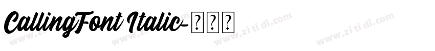 CallingFont Italic字体转换